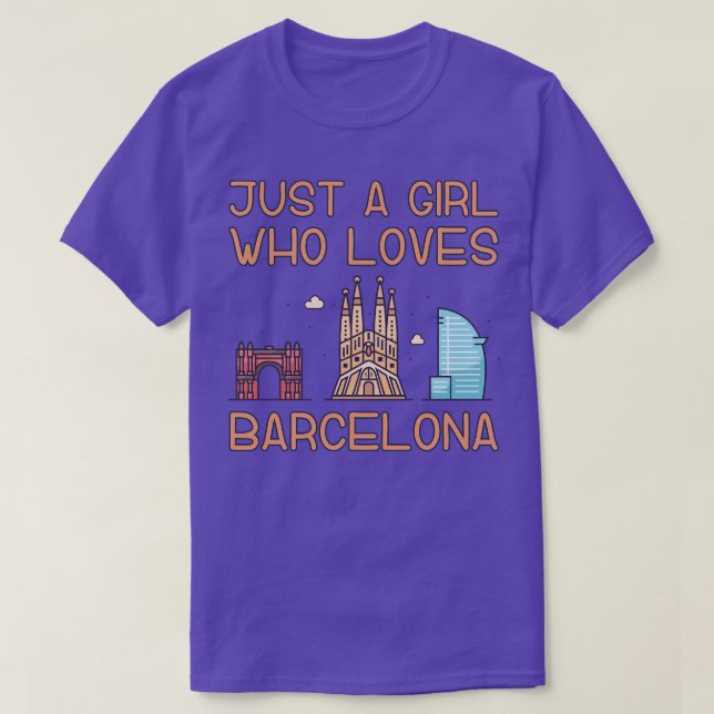Camiseta Sólo un Chica que ama Barcelona (Diseño del anverso)