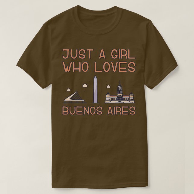 Camiseta Solo un Chica que ama Buenos Aires (Diseño del anverso)