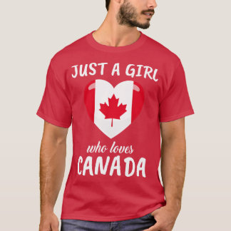 Camiseta Solo un Chica que ama Canadá