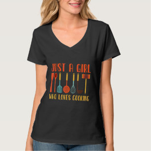 Camiseta Solo Un Chica Que Ama Cocinar Un Buen Traje Para L