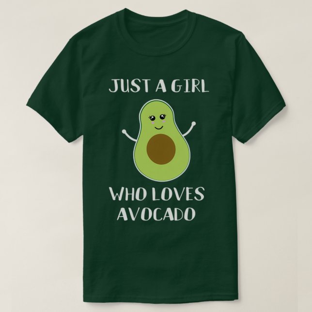 Camiseta Sólo un Chica que ama el aguacate Funny Vegan Keto (Diseño del anverso)