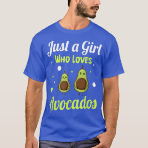 Camiseta sólo un chica que ama el aguacate gracioso vegano