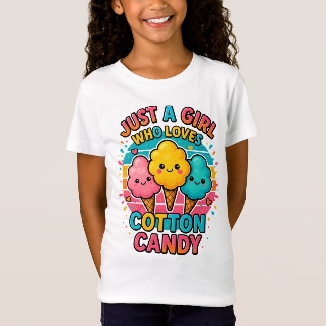 Camiseta Sólo un Chica que ama el algodón dulce (Anverso)