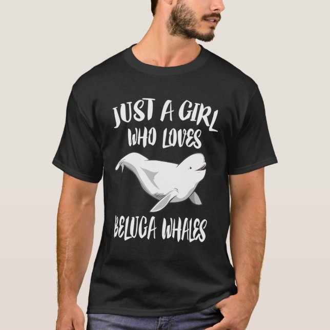 Camiseta Solo un Chica que ama el animal de las ballenas Be (Anverso)
