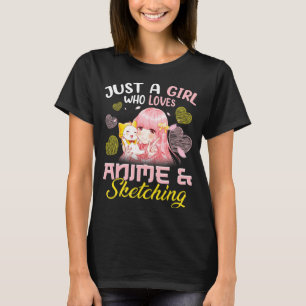 Camiseta Solo un Chica que ama el anime y el dibujo