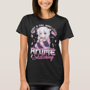 Camiseta Solo un Chica que ama el anime y el dibujo