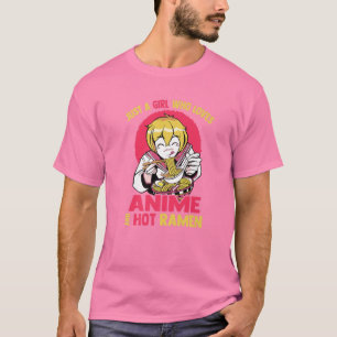 Camiseta Solo Un Chica Que Ama El Anime Y El Ramen Caliente