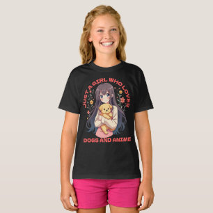Camiseta Sólo un chica que ama el anime y los perros
