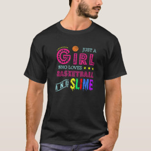 Camiseta Solo Un Chica Que Ama El Baloncesto Y Los Deportes