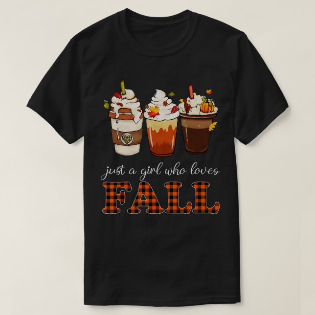 Camiseta Solo un Chica que ama el café de café de leche de  (Diseño del anverso)