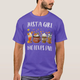 Camiseta Sólo un Chica que ama el café de la piel de calaba