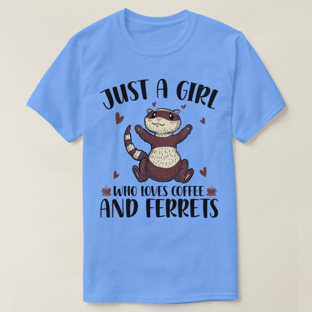 Camiseta Sólo un Chica que ama el café y los ferrys Mascota (Diseño del anverso)