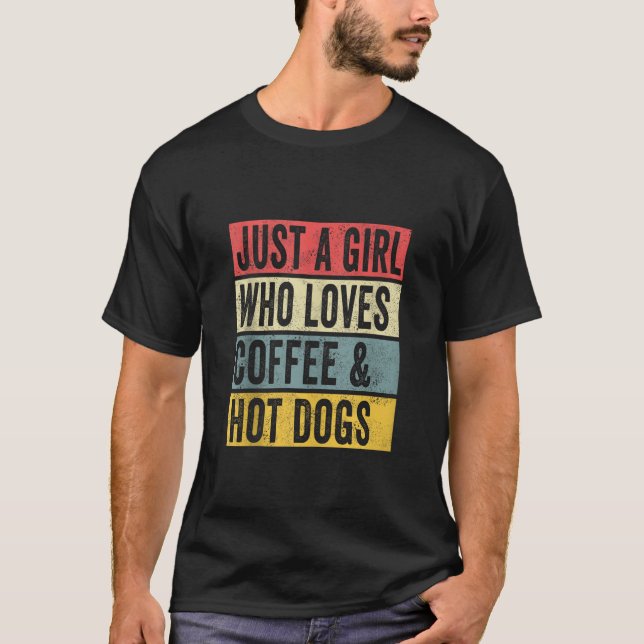 Camiseta Solo Un Chica Que Ama El Café Y Los Perros Calient (Anverso)