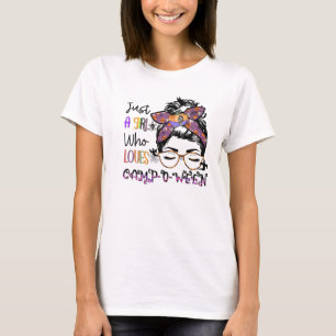 Camiseta Sólo un Chica que ama el campamento-o-ween Campo d