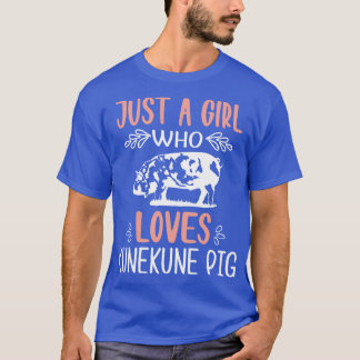 Camiseta Solo un Chica que ama el cerdo de Kunekune
