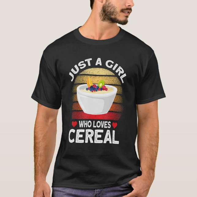 Camiseta Sólo un Chica que ama el cereal (Anverso)