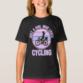 Camiseta Solo un Chica que ama el Chica de bicicletas cicli