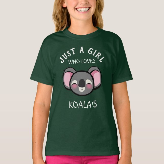 Camiseta Sólo un chica que ama el de Koala (Anverso)