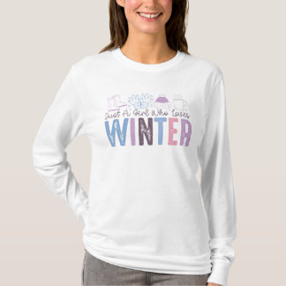 Camiseta Sólo un Chica que ama el diseño estacional de invi