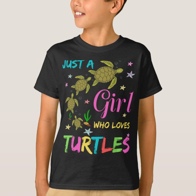 Camiseta Sólo un Chica que ama el disfraz de las tortugas (Anverso)