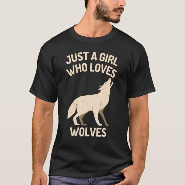 Camiseta Sólo un Chica que ama el disfraz de lobo (Anverso)