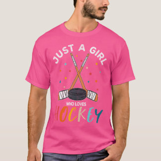 Camiseta Solo Un Chica Que Ama El Hockey Sobre Hielo Para L