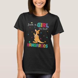 Camiseta Solo un Chica que ama el Kanga gráfico canguro