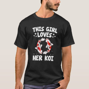 Camiseta Solo un Chica que ama el Koi Fish japonés Koi Fish