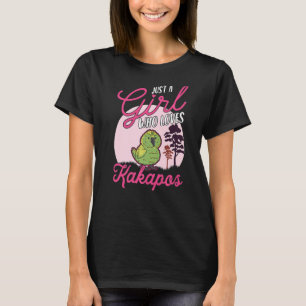 Camiseta Solo un chica que ama el loro nocturno Kakapos Kak