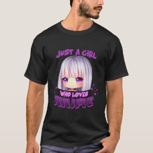 Camiseta Sólo un Chica que ama el Manga Japonés Anime Kawai