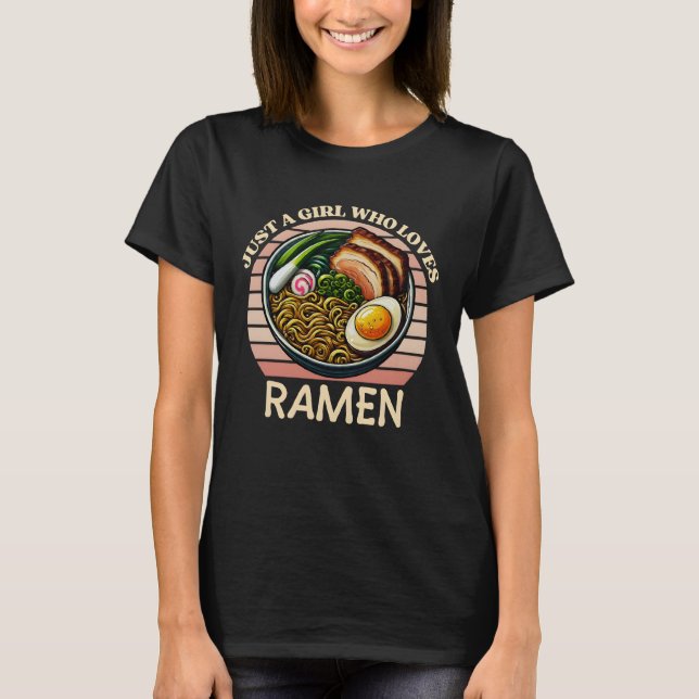 Camiseta solo un chica que ama el ramen (Anverso)