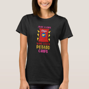 Camiseta Solo Un Chica que ama el refrigerio de patatas fri