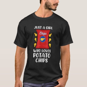 Camiseta Solo Un Chica que ama el refrigerio de patatas fri