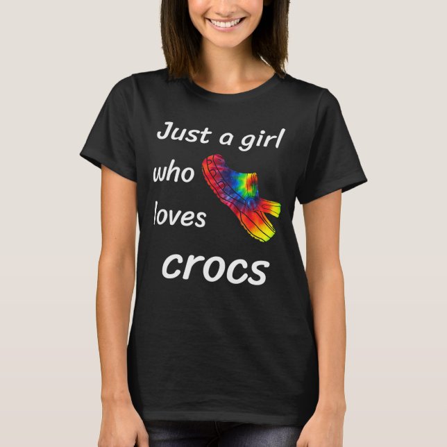 Camiseta Sólo Un Chica Que Ama El Regalo Crocs Para Las Cam (Anverso)