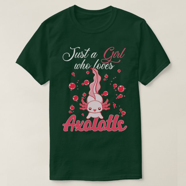 Camiseta Solo Un Chica que ama el regalo de Axolotls Axolot (Diseño del anverso)