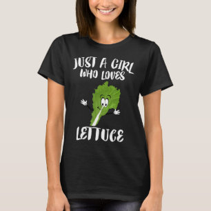 Camiseta Sólo un Chica que ama el regalo de lechuga Vegetar