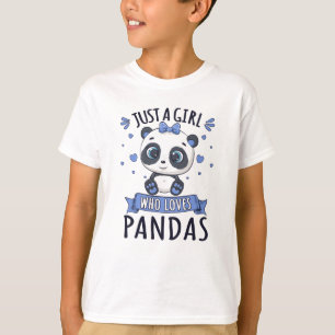 Camiseta Sólo un Chica que ama el regalo de pandas para los