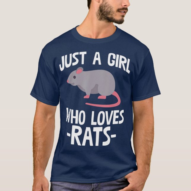 Camiseta Solo un Chica que ama el regalo de Rats Lover (Anverso)