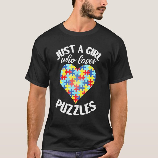 Camiseta Sólo un Chica que ama el rompecabezas de Jigsaw (Anverso)
