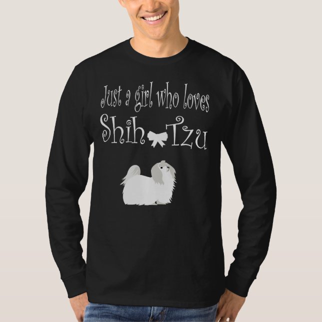 Camiseta Solo un Chica que ama el Shih Tzu Dogs Premium Sco (Anverso)