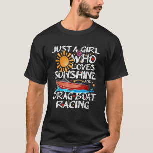 Camiseta Solo Un Chica Que Ama El Sol Y Arrastra El Racin E