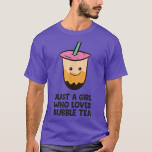 Camiseta Sólo un Chica que ama el té de la burbuja1072