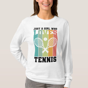 Camiseta Solo un chica que ama el tenis Regalos de tenist