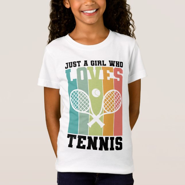 Camiseta Solo un chica que ama el tenis | Regalos de tenist (Anverso)