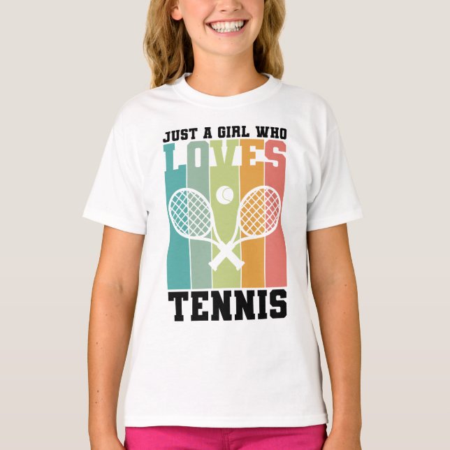 Camiseta Solo un chica que ama el tenis | Regalos de tenist (Anverso)