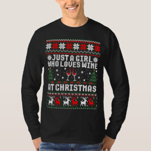 Camiseta Sólo Un Chica Que Ama El Vino A Los Navidades Sudo