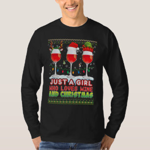 Camiseta Solo Un Chica Que Ama El Vino Y Los Navidades Suec