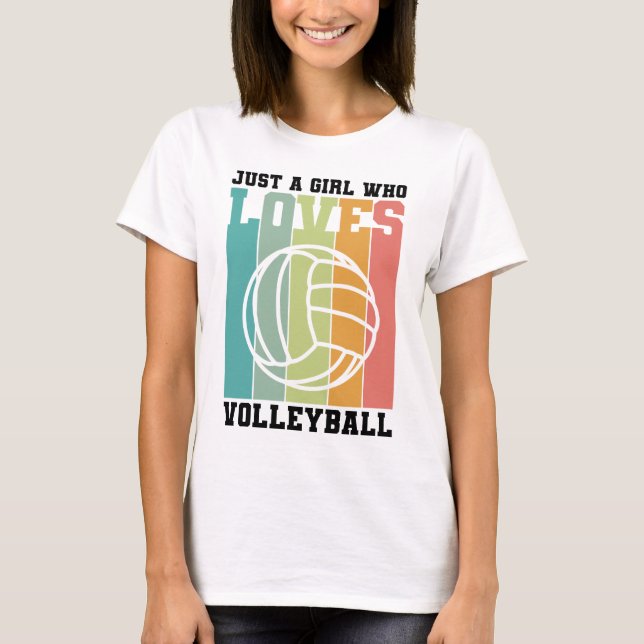 Camiseta Solo un chica que ama el voleibol  (Anverso)
