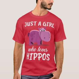 Camiseta Solo un Chica que ama Hippos 2