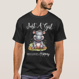 Camiseta Solo un Chica que ama Hippos 7